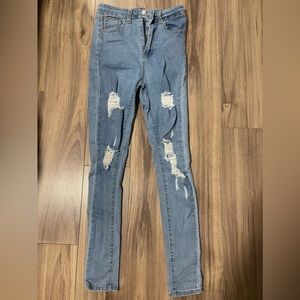 PrettyLittleThing, size 4, skinny jeans